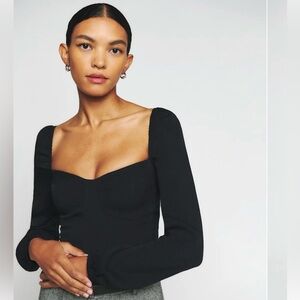 Reformation Reign Top in Black Size 6 - Sold Out!